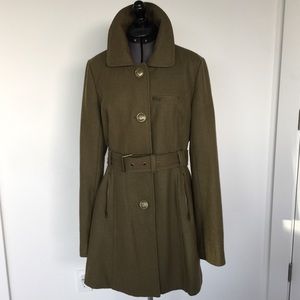Tulle military style trench coat